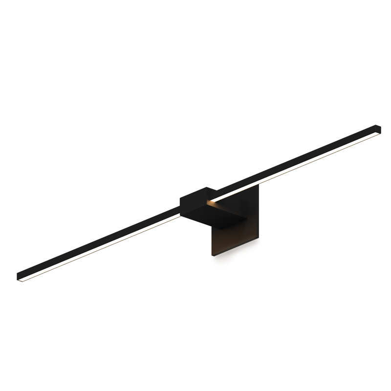 Z-Bar 1 - Light LED Armed Sconce, Matte Black, 4.5" H x 48" W x 4" D
