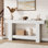 Console 47,24 / 63 pouces de long pour le vestibule, grand canapé à 2 niveaux avec rangement, console en bois de style campagnard pour le salon, table d'entrée en bois pour le hall d'entrée, couloir