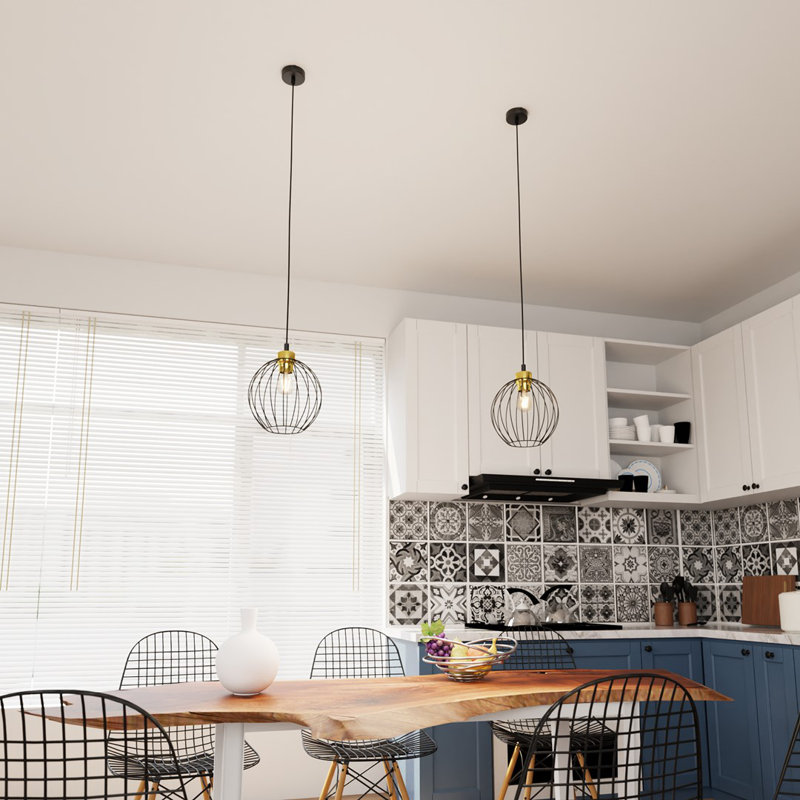 Amatallah 1 - Light Pendant, Matte Black/Gold