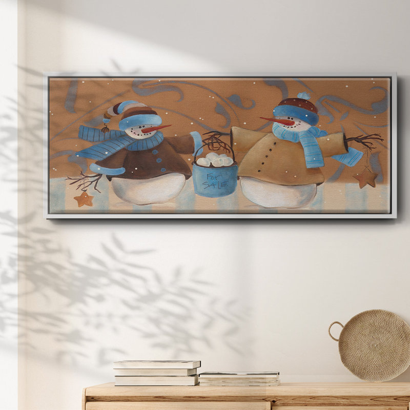 Snowball Bucket- Framed Canvas