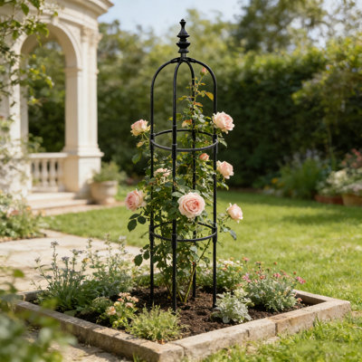 Treillis de jardin de 120 cm de hauteur pour plantes grimpantes d'extérieur, pour plantes grimpantes et supports à fleurs, support pour plantes d'intérieur en pot