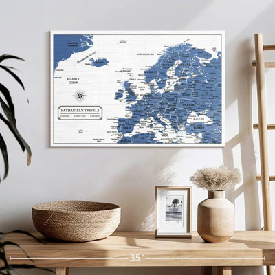 Personalized Push Pin Europe Map V