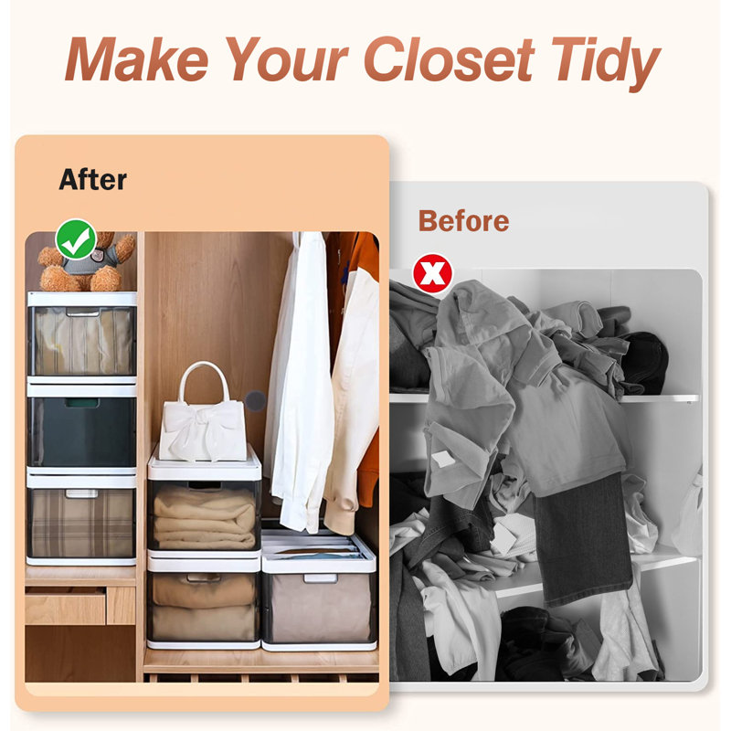 Foldable Storage Bin Set for Organizing Toys and Clothes (Set of 3)