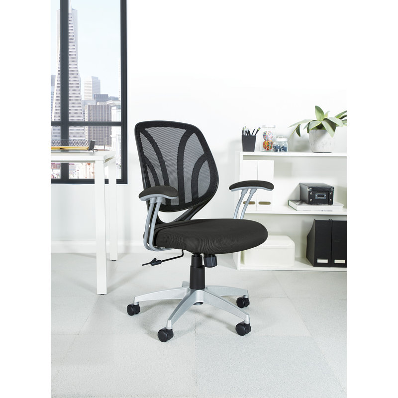 Chaise de travail en maille Hatten, Noir