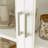 White Tableware Display Cabinet With Tempered Glass Door