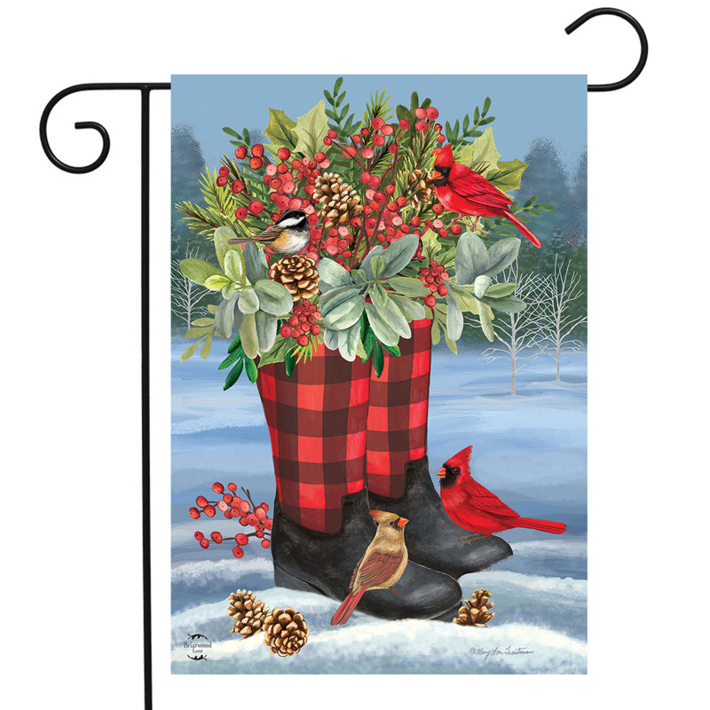 Drapeau de jardin bottes d'hiver