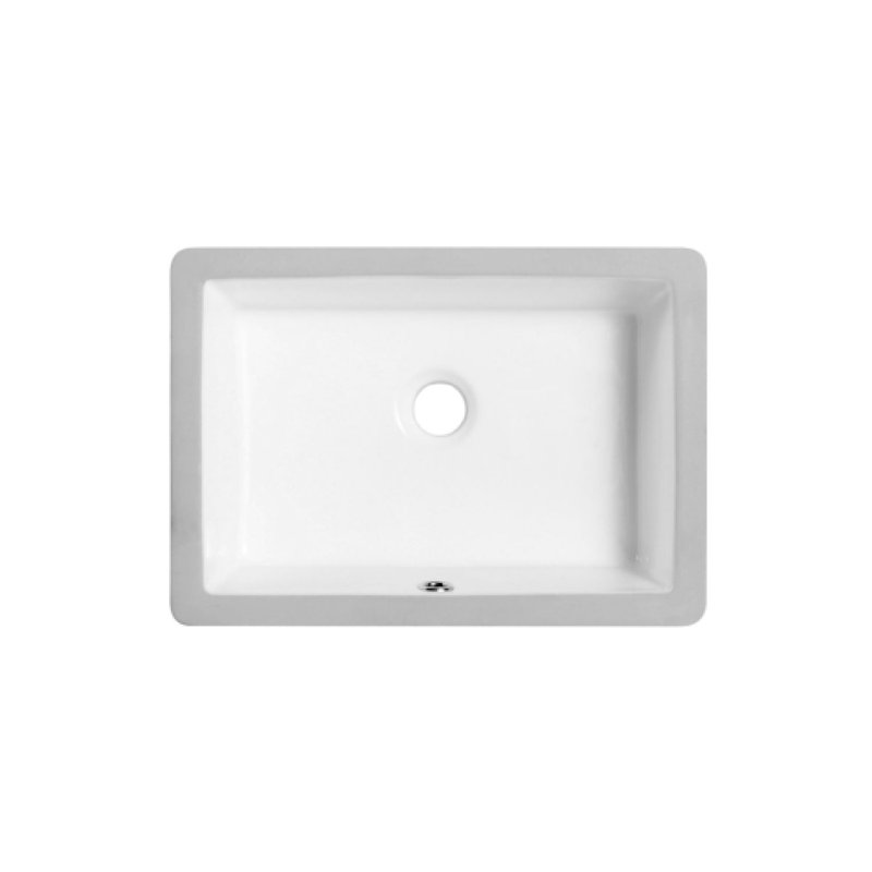Lavabo de salle de bain rectangulaire encastré en céramique blanche 12,1875 po DAX