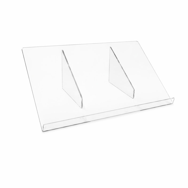 Porte-livre en acrylique, présentoir de lecture angulaire transparent, l 18 po x P 12 po x H 5 po