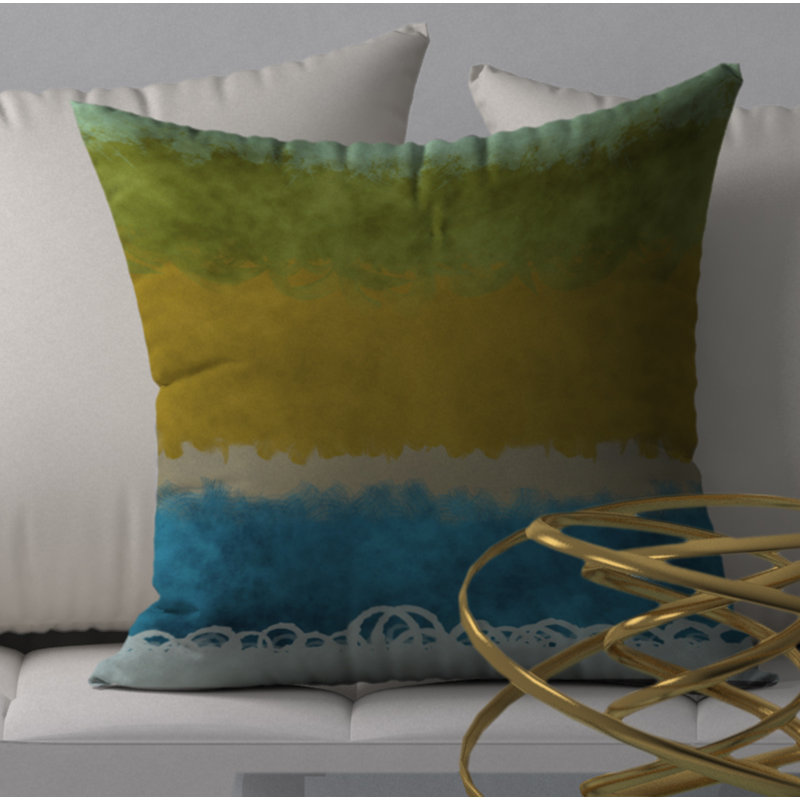 Abstract Throw Pillow, 20" H x 20" W