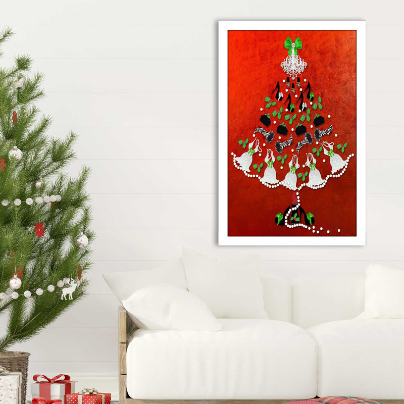 Accessory Tree (Vertical) par By Jodi - impression, Cadre blanc, H 49,5 po x l 33,5 po x P 1 po