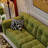 Retro  Green Living Room Sofa
