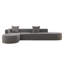 Canapé modulaire en L à canapé modulaire, canapé en velours côtelé désossé de 110 po avec siège profond et repose-pieds mobile, canapé Cloud pour salon, sans assemblage (5 places, gris)-1841925631