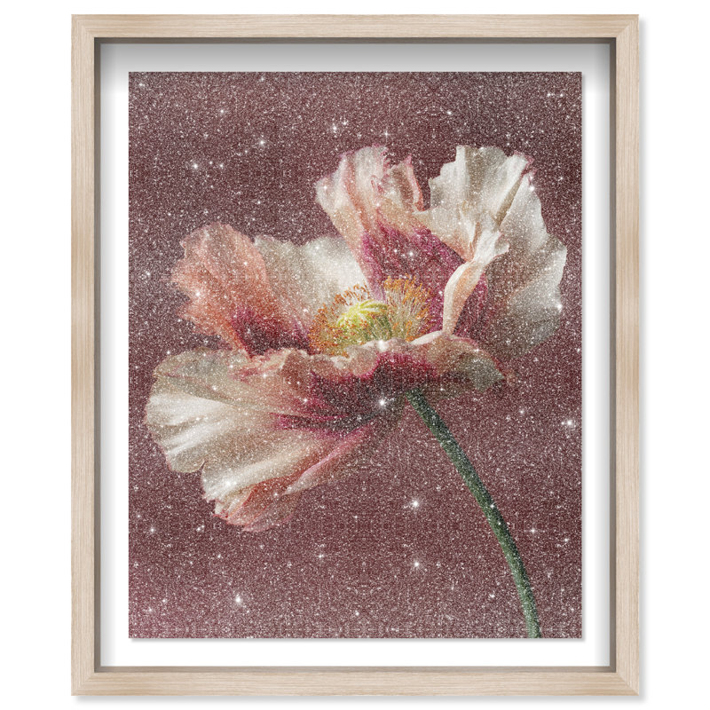 Merlot Blush Blossom I Shadowbox Floral & Botanical Print by Oliver Gal, Black Frame, 16 x 20, 31.5"H x 25.5"W