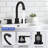 Topcraft Stainless Steel Two Handle Bathroom Faucet With Pop-Up Drainer
