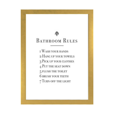 Salle de bain-impression d’art textuel