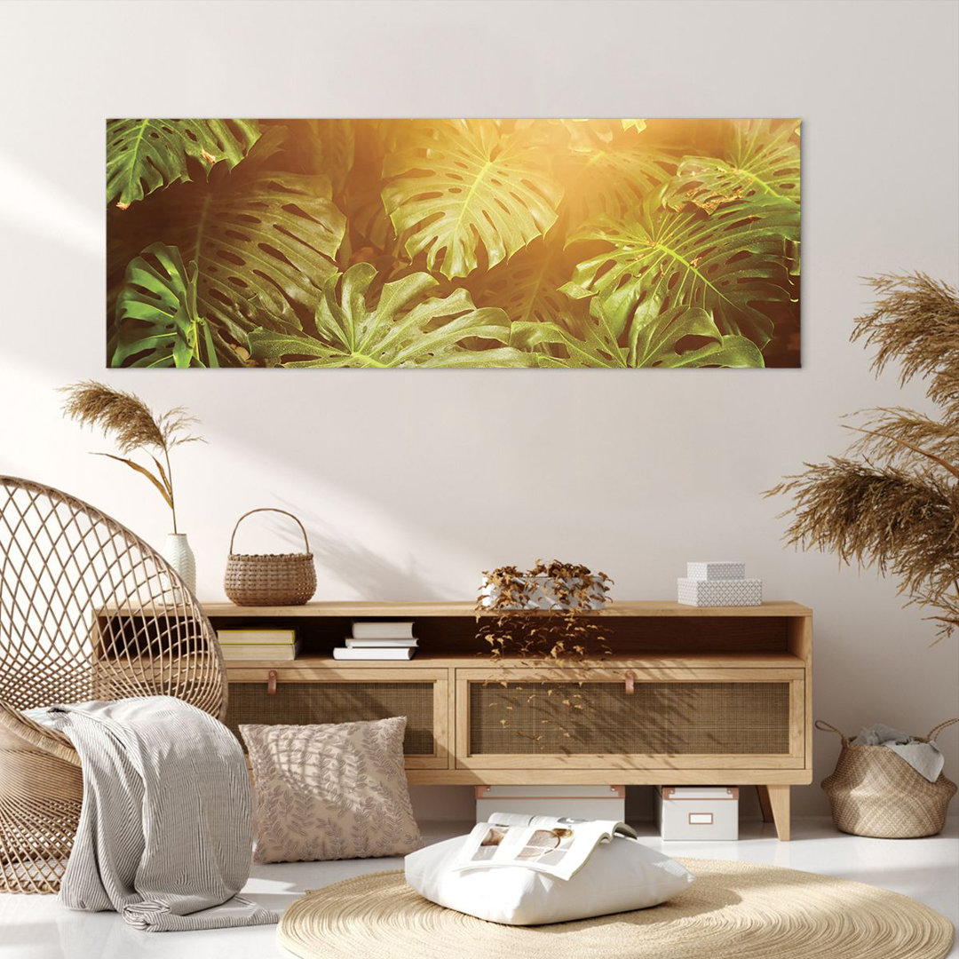 Leinwandbild Verlässt Monstera Light