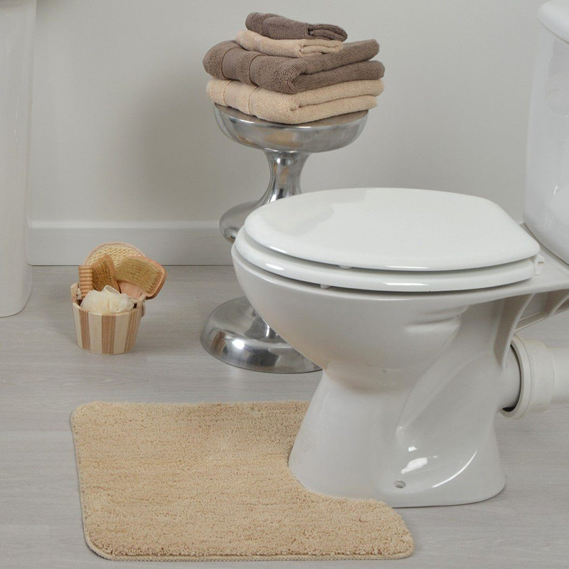 Joyce Microfibre U-Shape Pedestal Mat, Beige