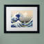 « the great kanagawa wave » par katsushika hokusai, mat, reproduction d’art encadrée-476473441-476473442