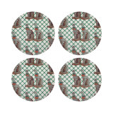 Regal Greyhound Vegan Leather Round Placemats