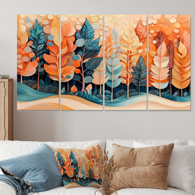 4 Seasons Forest Trees Drem Fragments III - Seasons - Traditional Wall Art For Living Room
