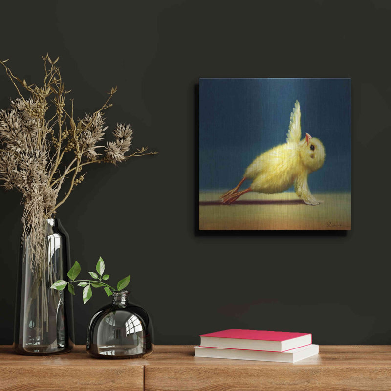 «Yoga Chick Side Plank» par Lucia Heffernan, 12 po x 12 po, H 12 po x l 12 po