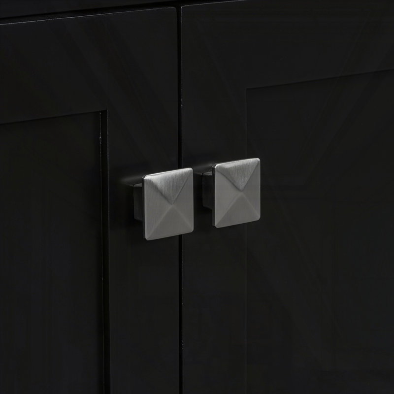Meuble-lavabo 30 po avec lavabo en céramique, Noir