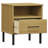 Nightstand Bedside Table with Drawer Bed Table Solid Pine Wood OSLO-527587096