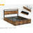Size Bed Frame With 8 Storage Drawers, LED Headboard With Charging Station, Metal Platform Bed Frame, No Box Spring Needed, Noise-Free, Stable And Solid-1051979006-807161876