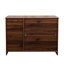 Buffet 43,3 pouces en noyer avec 2 portes, 1 rangement et tiroirs - Armoire de table d'appoint
