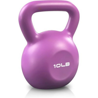 Single 10lb Kettlebell Functional Strength Training Weight Home Gym Full‑Body Workout Lifting Equipment with Wide Comfort Grip Handle
