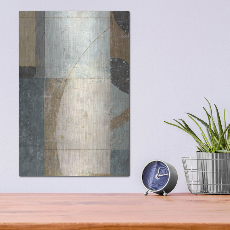 Wrought Studio ™ «Complementary Angles 1» par Suzanne Nicoll, art mural en métal, H 16 po x l 12 po