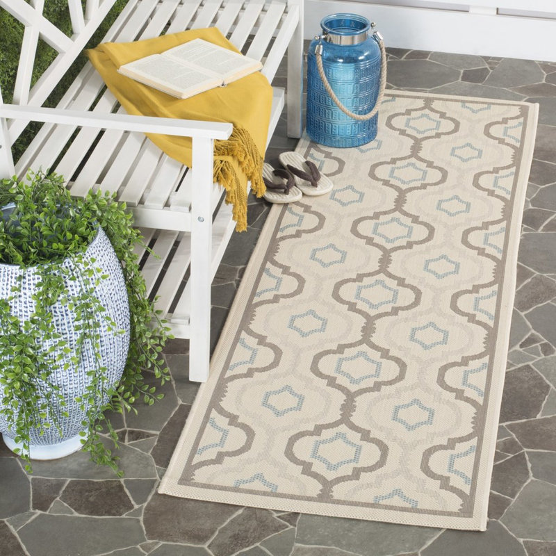 Herefordshire Performance Geometric Indoor/Outdoor Area Rug, Runner 2'3" x 8'