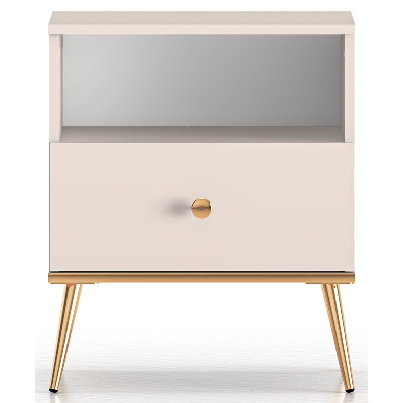 50cm W Manufactured Wood Bedside Table
