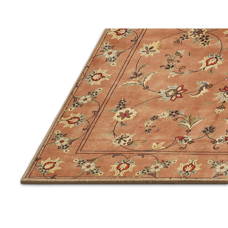 Tapis oriental orange / beige Hasnain, Rectangle 2 pi x 4 pi