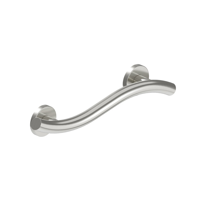WAVE 18 in. x 1.25 in. Grab Bar, ADA Compliant for Bath and Shower Safety (500 lb. Capacity) in Brushed Stainless, 18