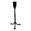 Bougeoir moderne en fer torsadé pour table - Bougeoir décoratif sculptural pour salon - Noir-1665101767