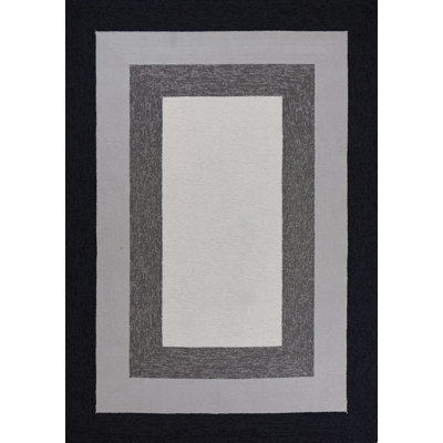 2' X 3' Uv Treated Polypropylene Charcoal Accent Rug