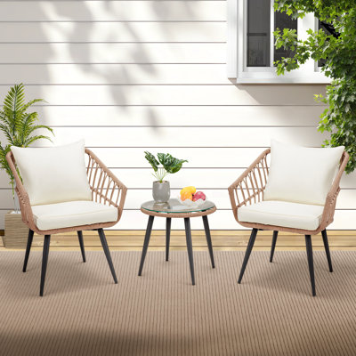 Anabelli 2 - Person Patio Conversation Sets with Cushions