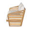 Ensemble de causeuse et table basse en bois d'acacia royal, beige