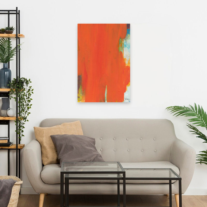 Orange Tide - Abstracts Art contemporain, H 24 po x l 16 po