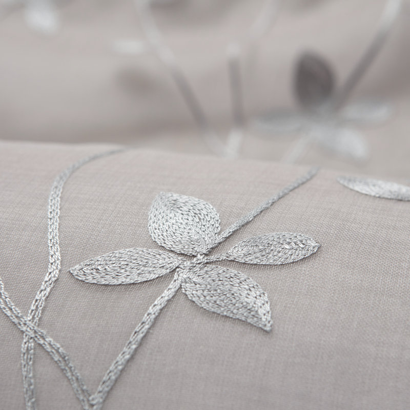 Rideau diaphane avec passe-tringle Aliaa, l 52" x L 63", Taupe