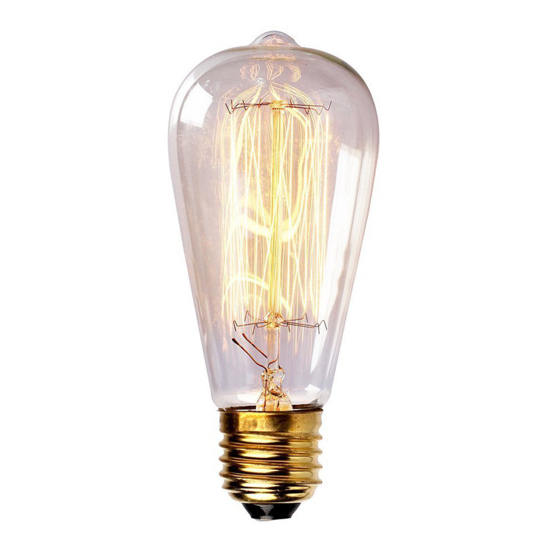 60 watts, ampoule incandescente à intensité variable ST64, blanc chaud (2700K) E26 / culot moyen (standard)