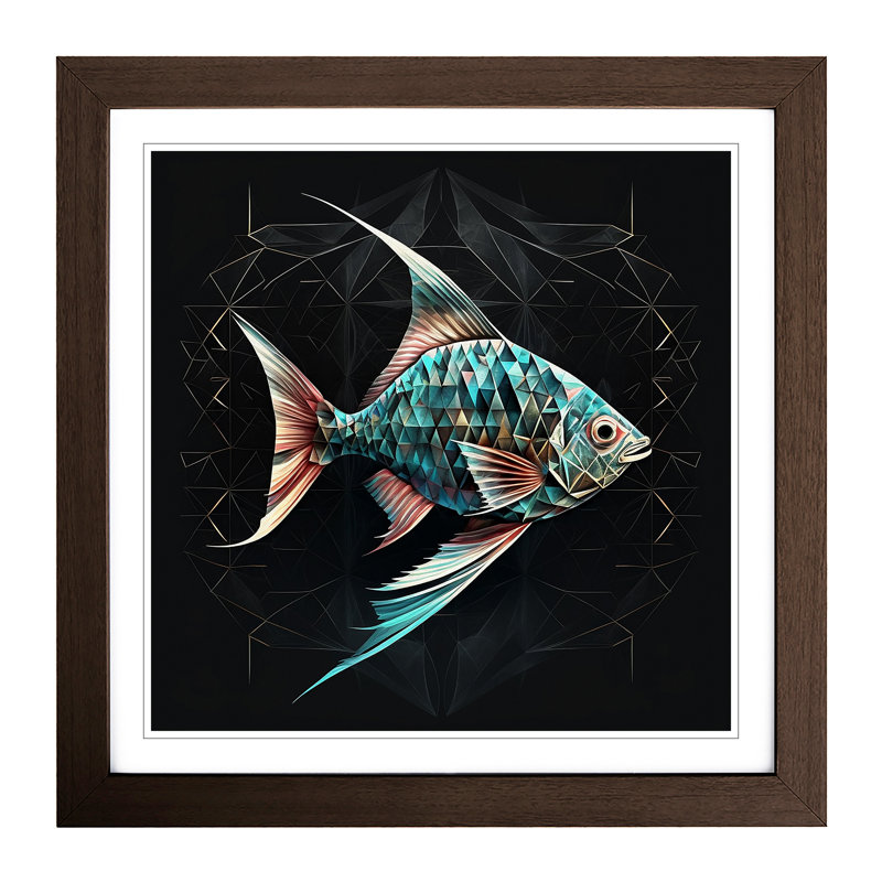 Single Picture Frame Print on Wood, Walnut