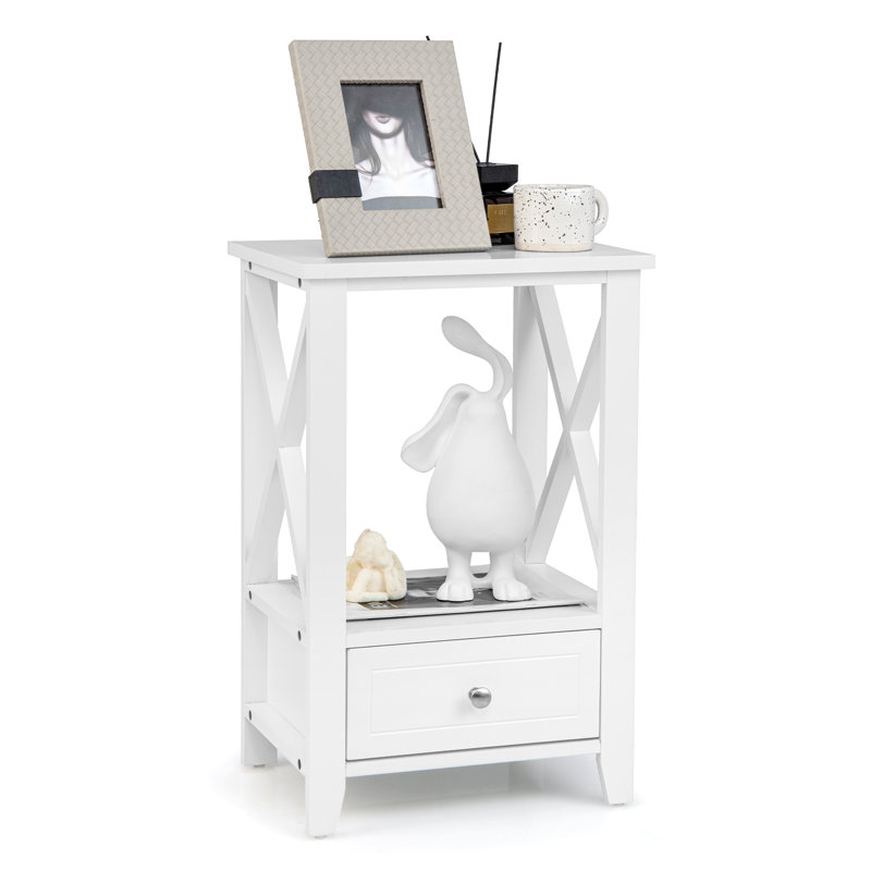 40cm W Manufactured Wood Bedside Table