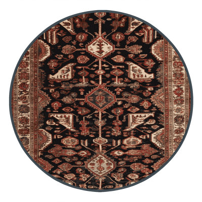 Machine Washable Persian Brown Area Rug