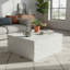 Table basse carrée moderne d'appoint avec tablette de rangement, aucun assemblage requis, pour le salon, espresso et finition blanche