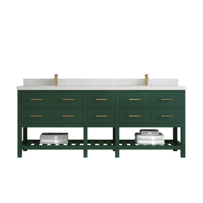 Ensemble de meuble-lavabo double 84 po Huntwood
