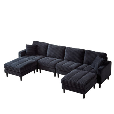 122.5-Inch Oversized U-Shaped Modular Sofa
