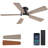 46" Low Profile Flush Mount Ceiling Fan Light With Remote/app Control-266126130