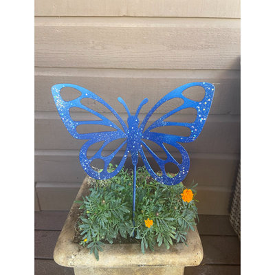 Grande enseigne de jardin papillon